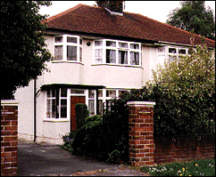 John Lennon's boyhood home, Mendips, located at 251 Menlove Avenue in Liverpool, England.
